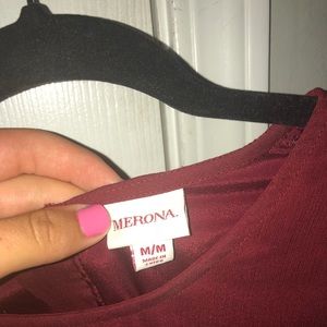 Beautiful Merona wine colored blouse